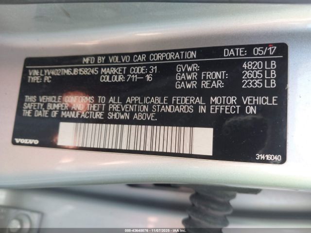 2018 VOLVO S60 INSCRIPTION LYV402TM6JB158245 Photo 8