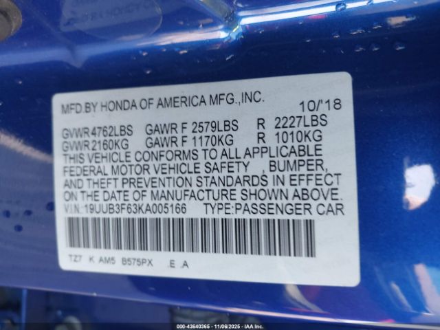 2019 ACURA TLX 19UUB3F63KA005166 Photo 8