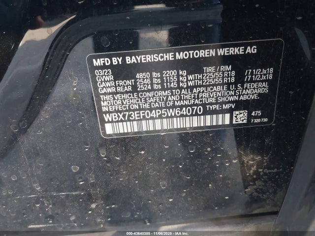 BMW X1 Xdrive28i 2023 WBX73EF04P5W64070 Image 9