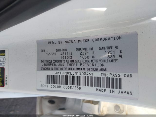 2022 MAZDA MAZDA3 JM1BPBCL0N1508461 Photo 8