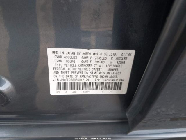 2006 ACURA TSX JH4CL96886C012179 Photo 8
