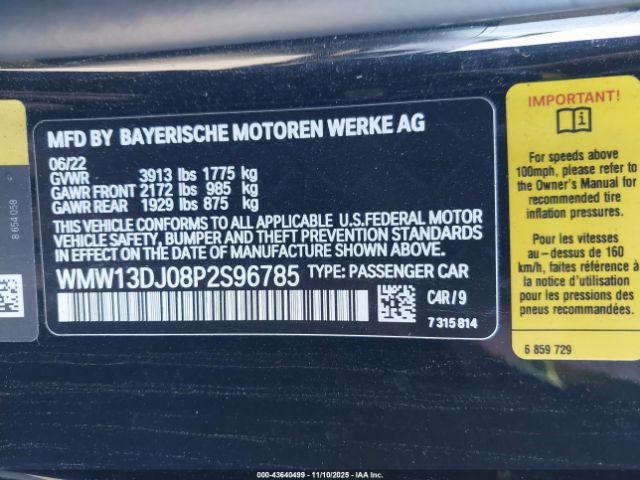 2023 MINI SE HARDTOP WMW13DJ08P2S96785 Photo 8