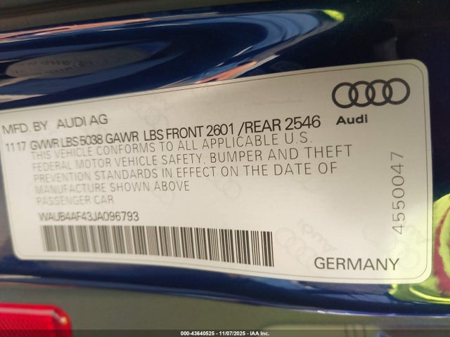 2018 AUDI S4 WAUB4AF43JA096793 Photo 8