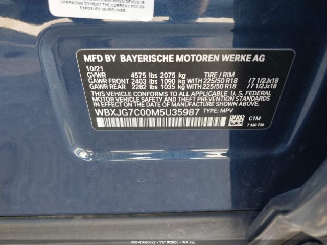 2021 BMW X1 WBXJG7C00M5U35987 Photo 8