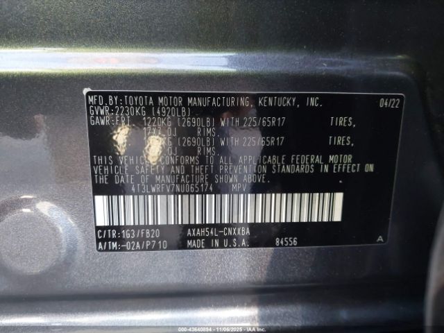 2022 TOYOTA RAV4 HYBRID 4T3LWRFV7NU065174 Photo 8