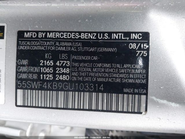 2016 MERCEDES-BENZ C 300 55SWF4KB9GU103314 Photo 8