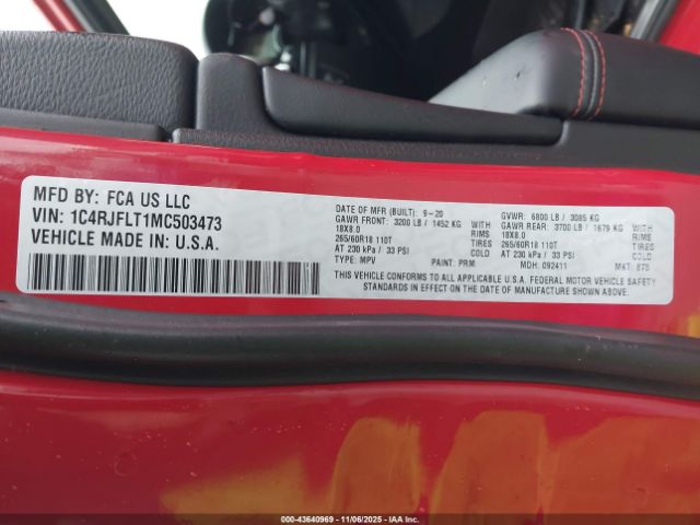 2021 JEEP GRAND CHEROKEE 1C4RJFLT1MC503473 Photo 8