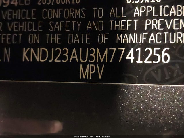 Aukcja sprzedaży 2021 Kia Soul Lx, vin: KNDJ23AU3M7741256, numer aukcji: 43641050