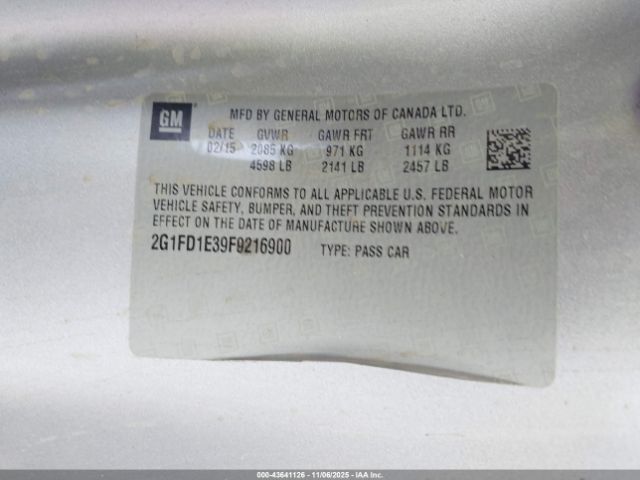 2015 CHEVROLET CAMARO 2G1FD1E39F9216900 Photo 8