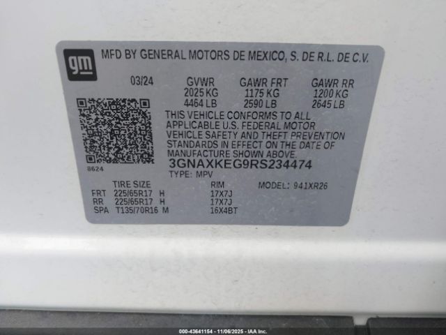 2024 CHEVROLET EQUINOX 3GNAXKEG9RS234474 Photo 8