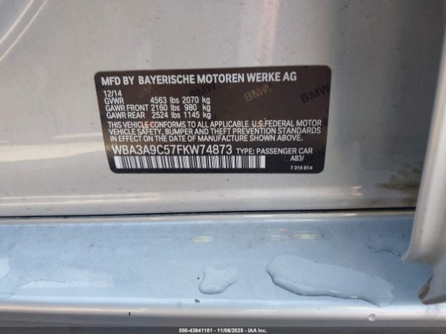 2015 BMW 335I WBA3A9C57FKW74873 Photo 8