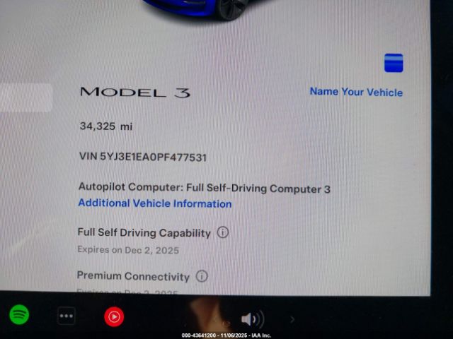 2023 TESLA MODEL 3 5YJ3E1EA0PF477531 Photo 6