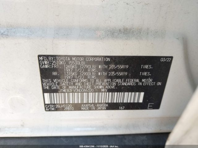 2022 TOYOTA RAV4 PRIME JTMEB3FV0ND086320 Photo 8