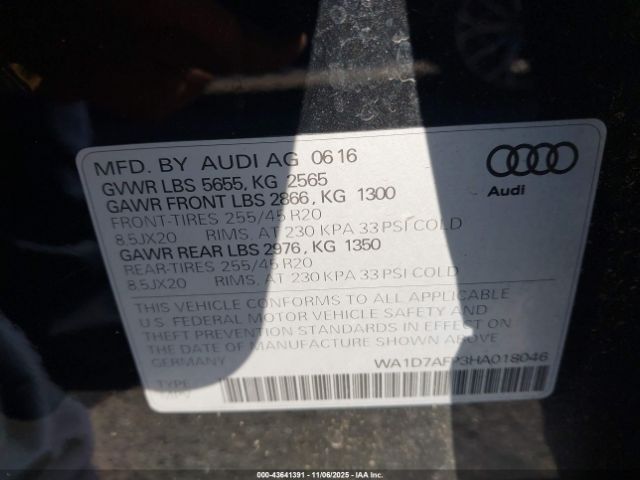 2017 AUDI Q5 WA1D7AFP3HA018046 Photo 8