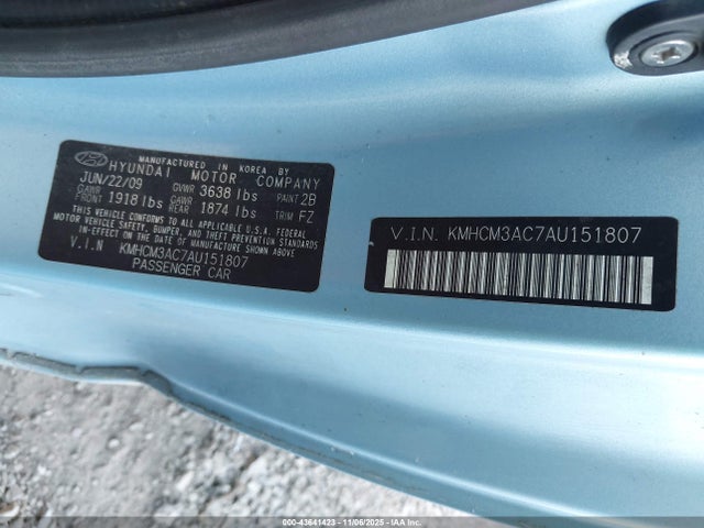 2010 HYUNDAI ACCENT KMHCM3AC7AU151807 Photo 8
