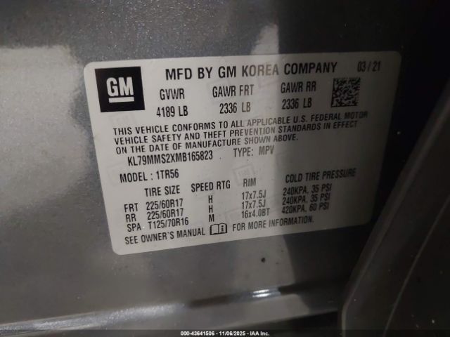 2021 CHEVROLET TRAILBLAZER KL79MMS2XMB165823 Photo 8