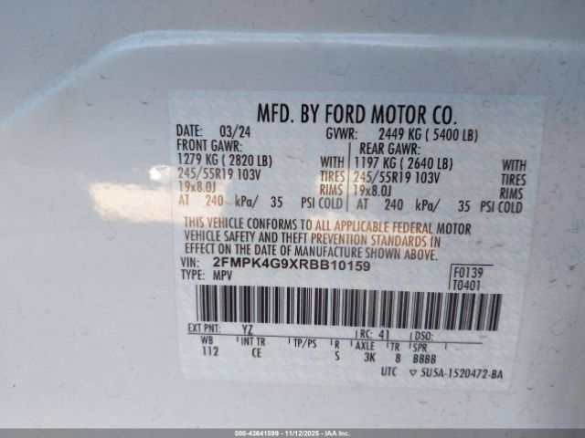 2024 FORD EDGE 2FMPK4G9XRBB10159 Photo 8
