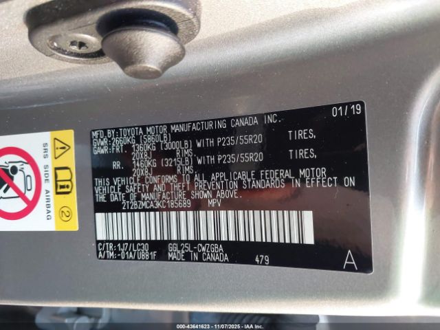 2019 LEXUS RX 350 2T2BZMCA3KC185689 Photo 8