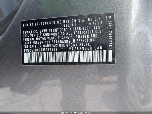 2019 VOLKSWAGEN JETTA 3VWC57BU2KM082558 Photo 8