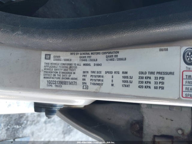 2009 CHEVROLET COLORADO 1GCCS139698114171 Photo 8