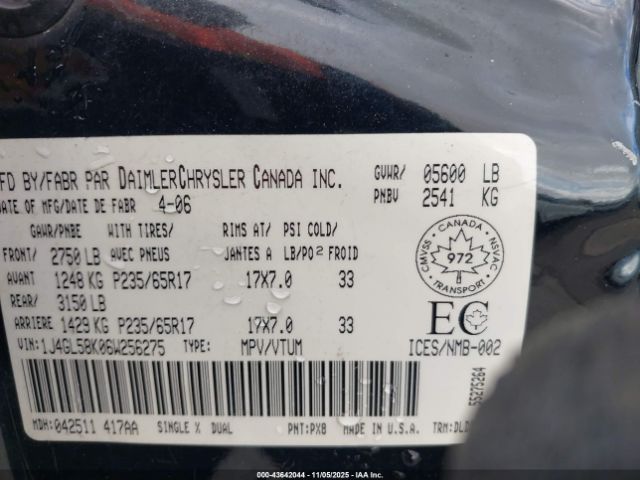 2006 JEEP LIBERTY 1J4GL58K06W256275 Photo 8