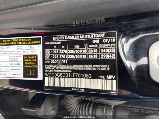 2020 MERCEDES-BENZ GLC 300 WDC0G8DB1LF701082 Photo 8