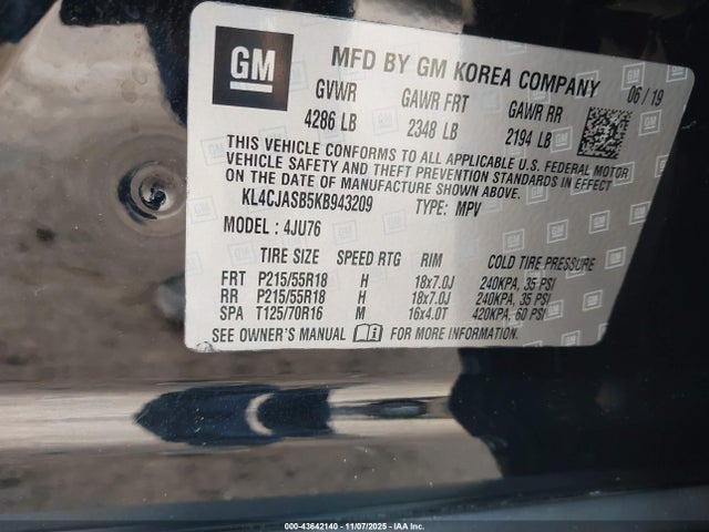 Buick Encore Fwd Preferred 2019 KL4CJASB5KB943209 Image 9