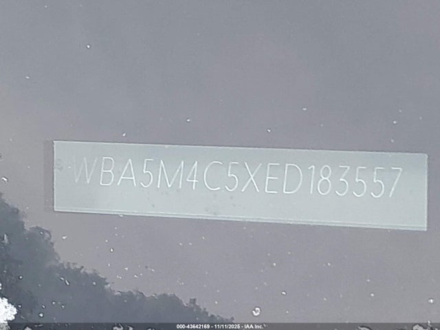 43642169 :رقم المزاد ، WBA5M4C5XED183557 vin ، 2014 Bmw 535i Gran Turismo Xdrive مزاد بيع