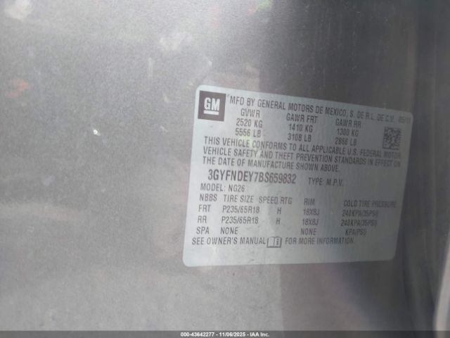 2011 CADILLAC SRX 3GYFNDEY7BS659832 Photo 8