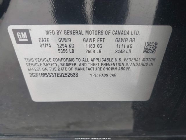 2014 CADILLAC XTS 2G61M5S37E9252633 Photo 8