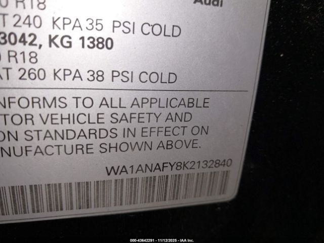 2019 AUDI Q5 WA1ANAFY8K2132840 Photo 8