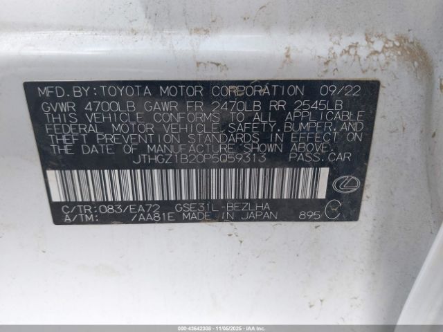 2023 LEXUS IS 350 JTHGZ1B20P5059313 Photo 8