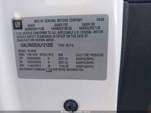 2010 GMC ACADIA 1GKLRNED2AJ121205 Photo 8