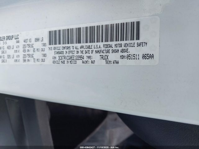 2014 RAM PROMASTER 2500 3C6TRVCG0EE122954 Photo 8