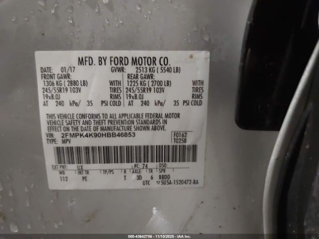 2017 FORD EDGE 2FMPK4K90HBB46853 Photo 8
