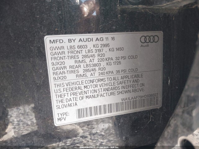 2017 AUDI Q7 WA1LAAF79HD036322 Photo 8