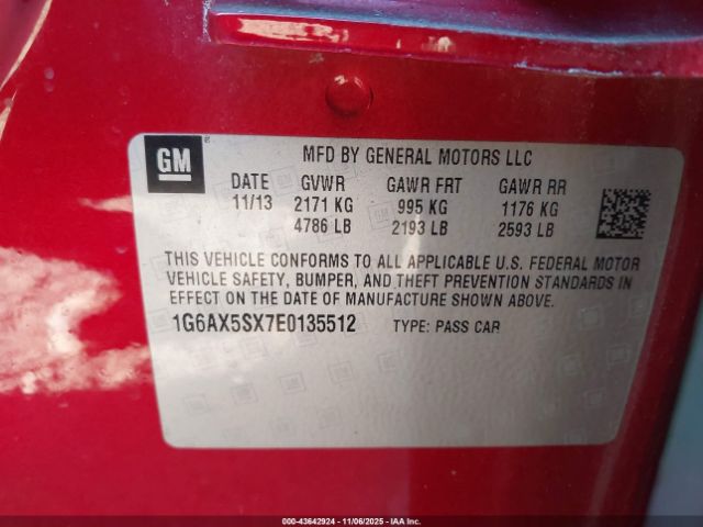 2014 CADILLAC CTS 1G6AX5SX7E0135512 Photo 8