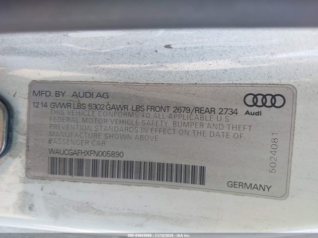 2015 AUDI S5 WAUCGAFHXFN005890 Photo 8