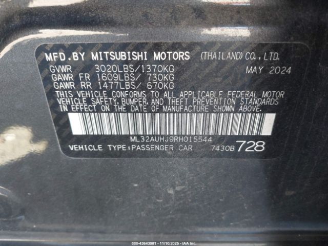 2024 MITSUBISHI MIRAGE ML32AUHJ9RH015544 Photo 8