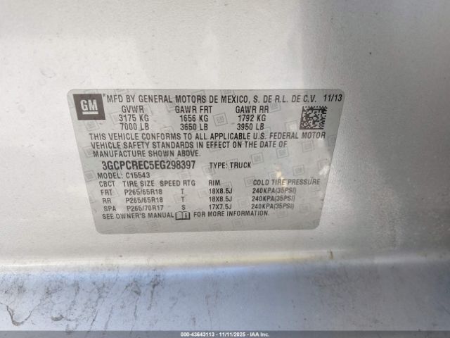 2014 CHEVROLET SILVERADO 1500 3GCPCREC5EG298397 Photo 8