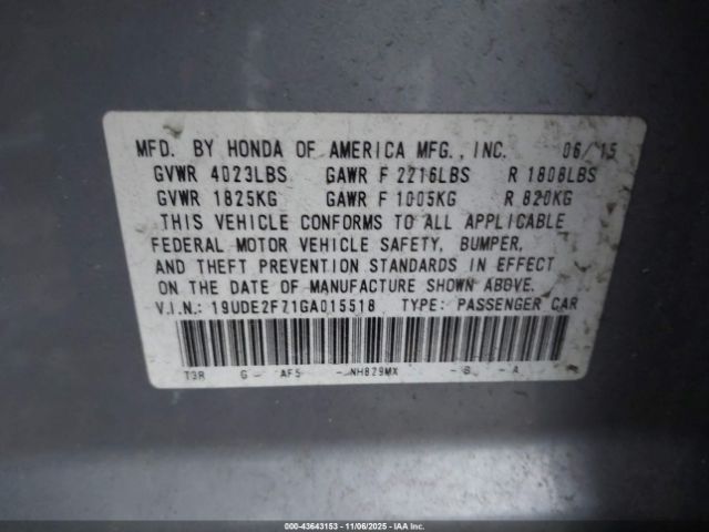 2016 ACURA ILX 19UDE2F71GA015518 Photo 8