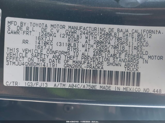 2013 TOYOTA TACOMA 3TMJU4GN6DM141191 Photo 8