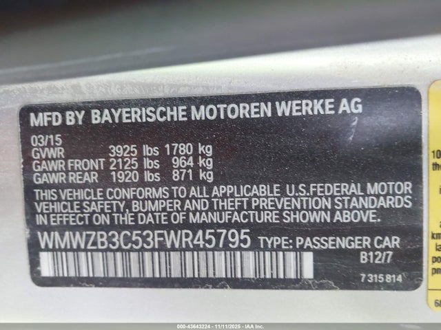 2015 MINI COUNTRYMAN WMWZB3C53FWR45795 Photo 8