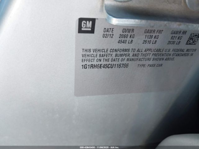 2012 CHEVROLET VOLT 1G1RH6E45CU116766 Photo 8