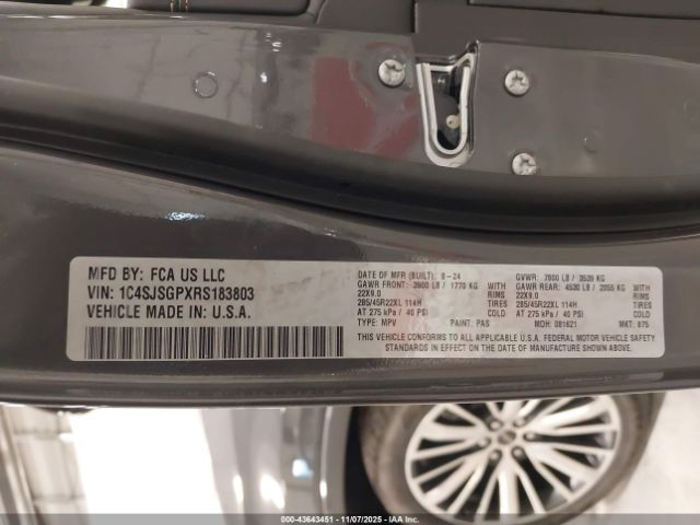 2024 JEEP GRAND WAGONEER L 1C4SJSGPXRS183803 Photo 8