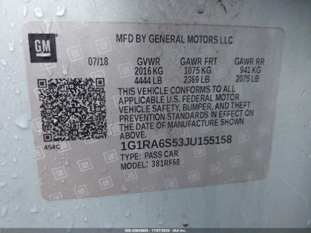 2018 CHEVROLET VOLT 1G1RA6S53JU155158 Photo 8