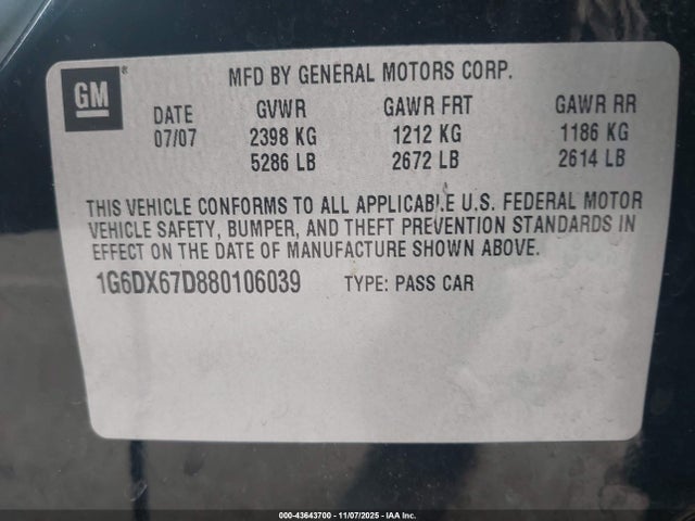 2008 CADILLAC STS-V 1G6DX67D880106039 Photo 8