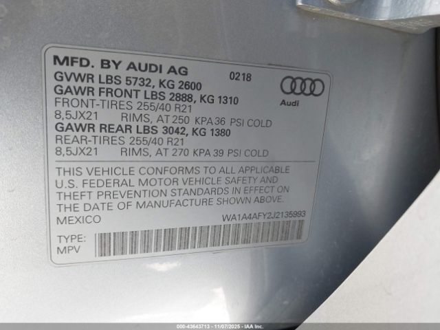 2018 AUDI SQ5 WA1A4AFY2J2135993 Photo 8