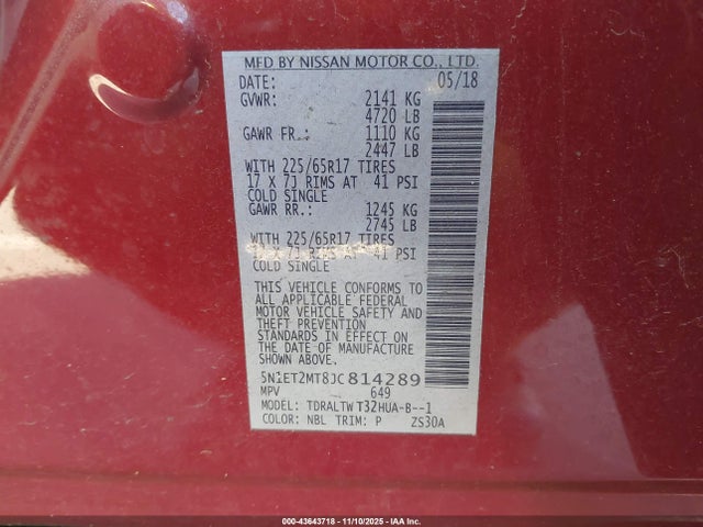 2018 NISSAN ROGUE HYBRID 5N1ET2MT8JC814289 Photo 8