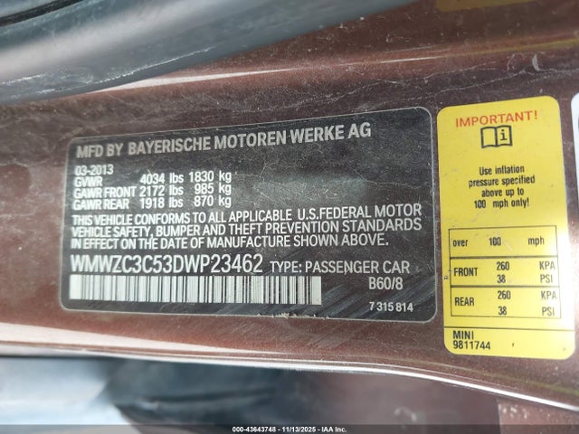 2013 MINI COUNTRYMAN WMWZC3C53DWP23462 Photo 8